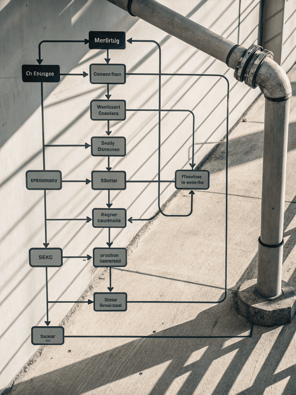 Abstract representation of AI memory and data nodes