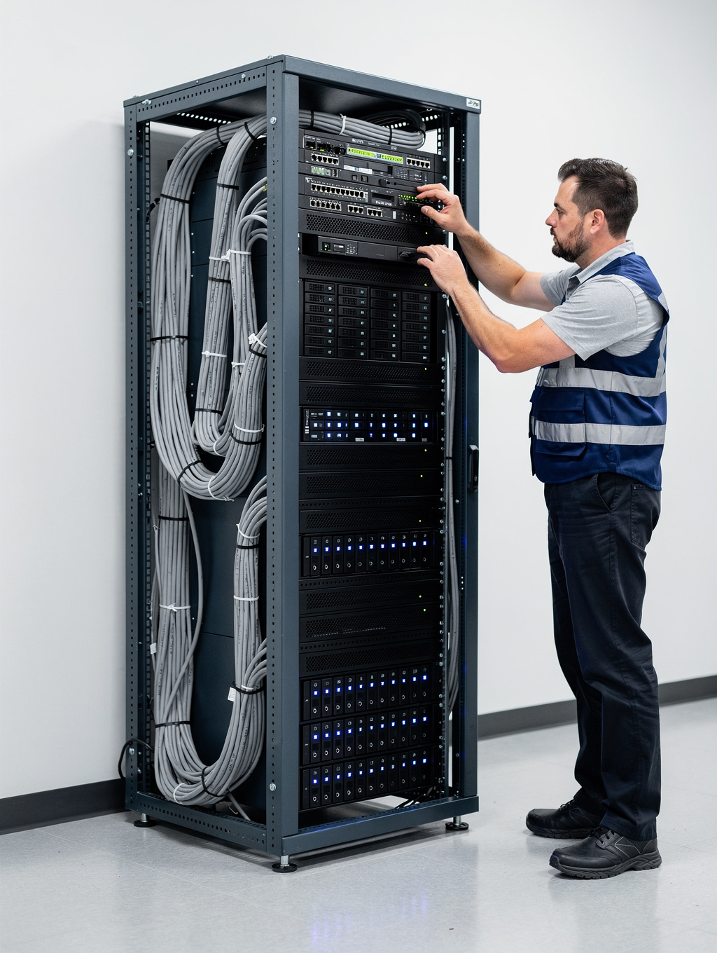 Server rack infrastructure for high-performance hosting
